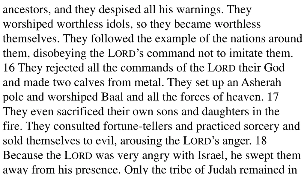 ancestors and they despised all his warnings they