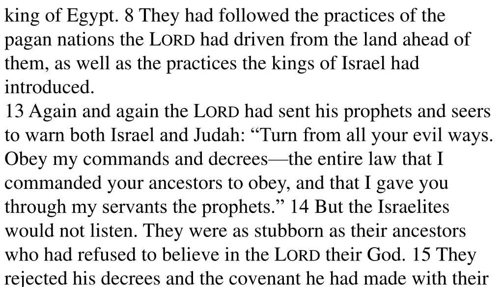 king of egypt 8 they had followed the practices