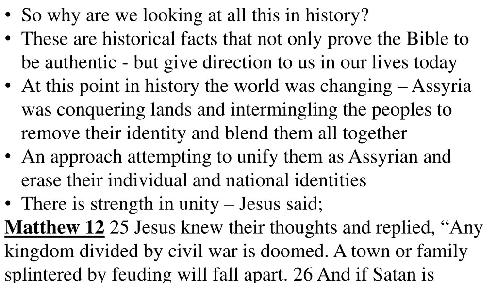 so why are we looking at all this in history