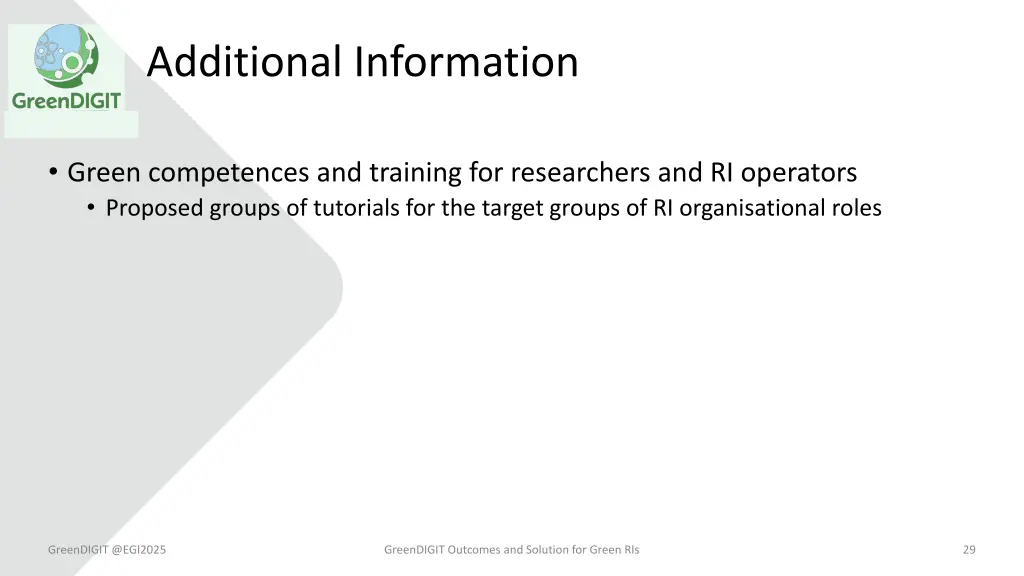 additional information