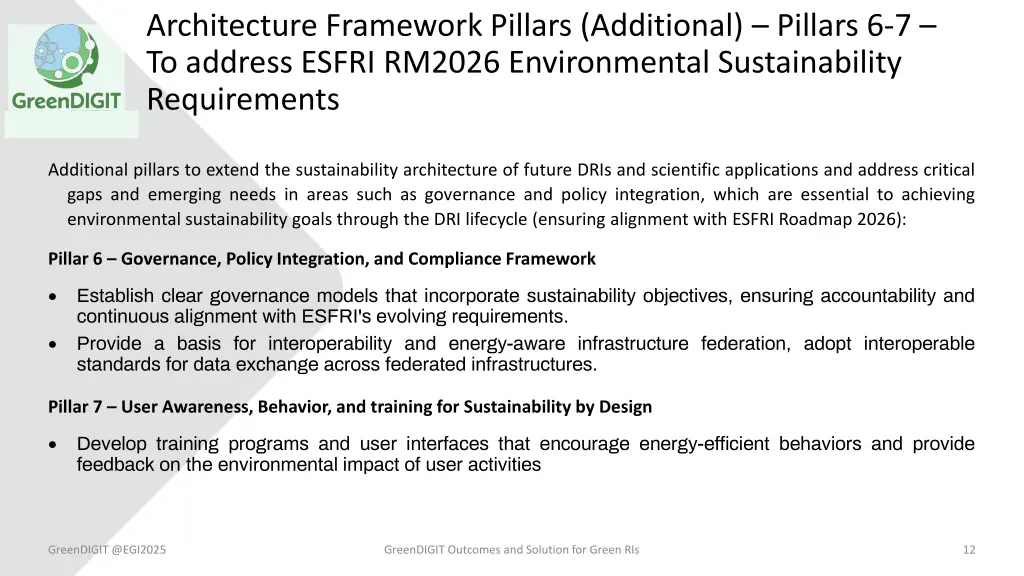 architecture framework pillars additional pillars