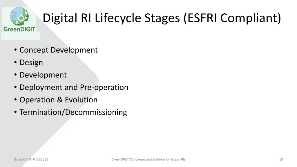 digital ri lifecycle stages esfri compliant
