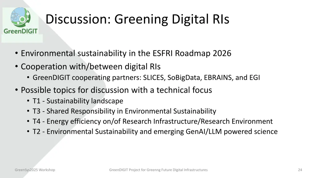 discussion greening digital ris
