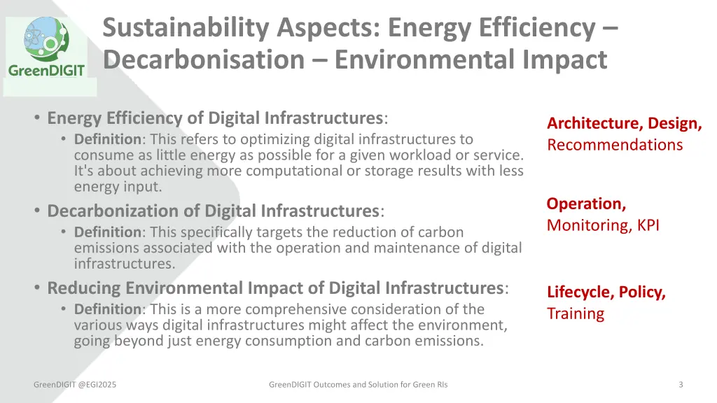 sustainability aspects energy efficiency