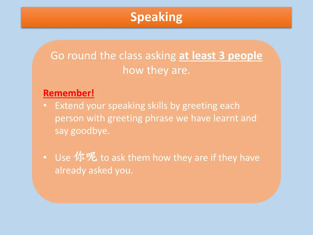 speaking