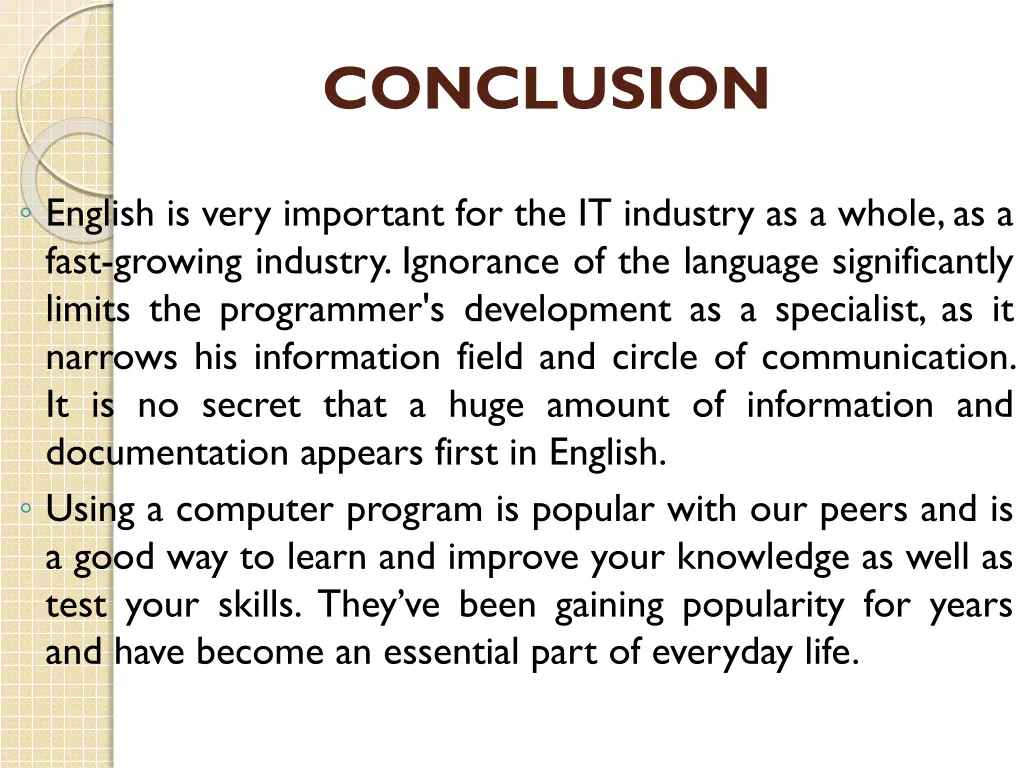 conclusion