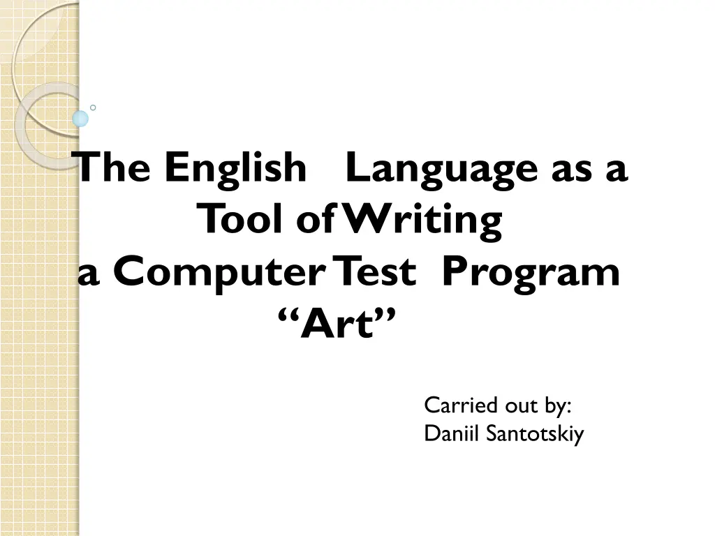 the english language as a tool of writing