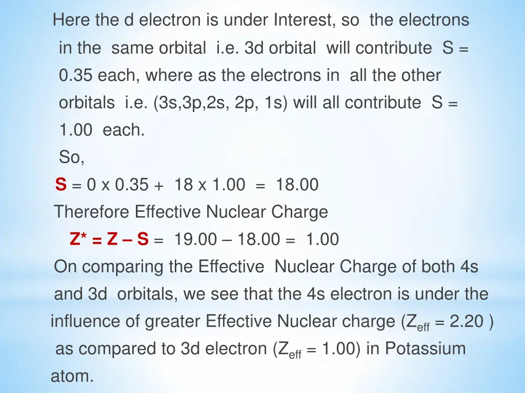 here the d electron is under interest