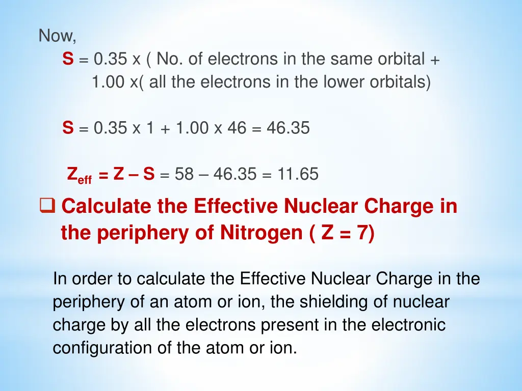 now 1 00 x all the electrons in the lower orbitals