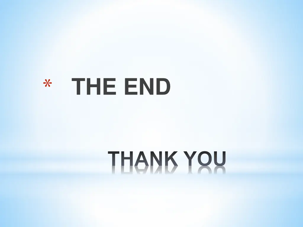 the end