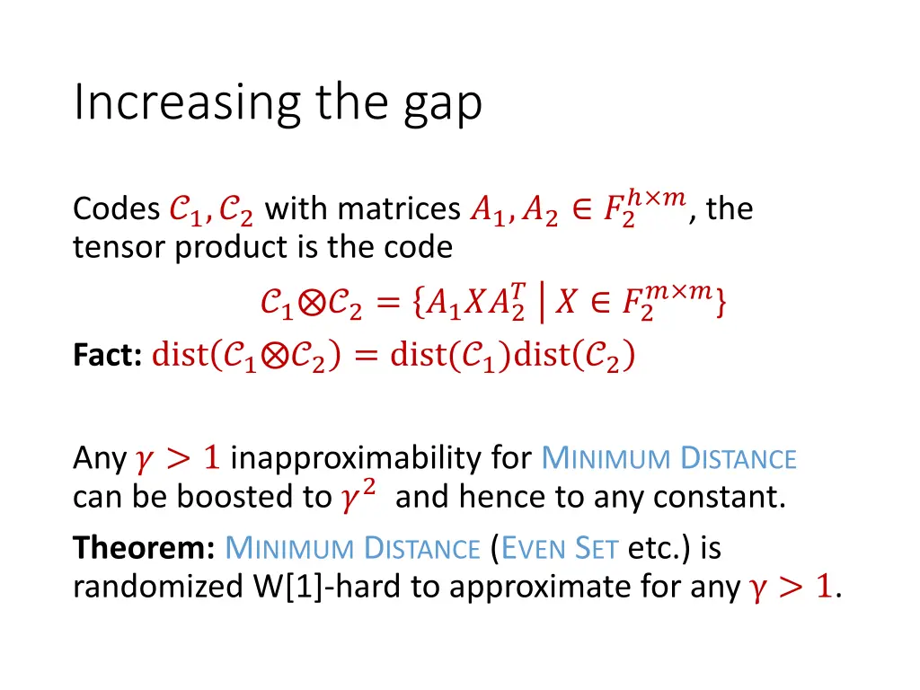 increasing the gap