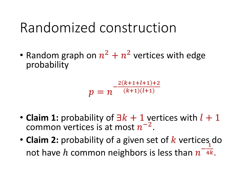 randomized construction