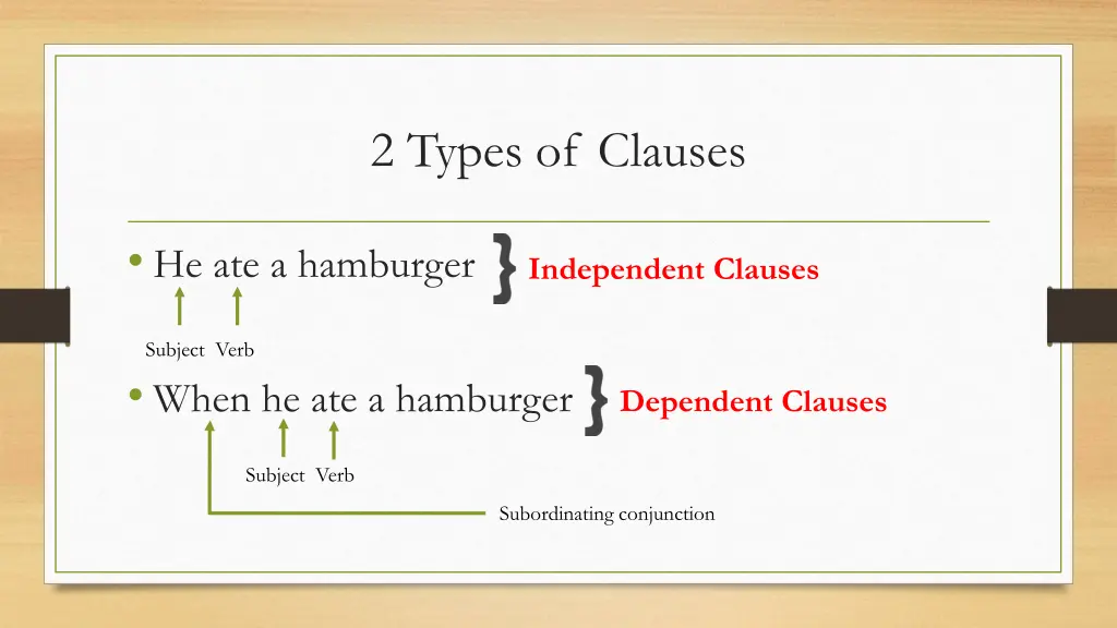 2 types of clauses