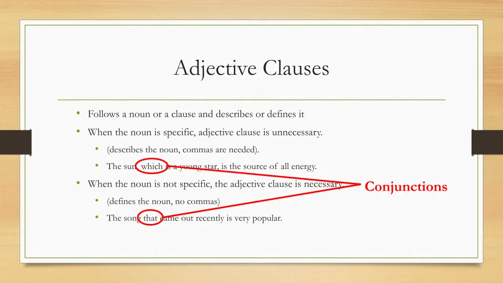adjective clauses