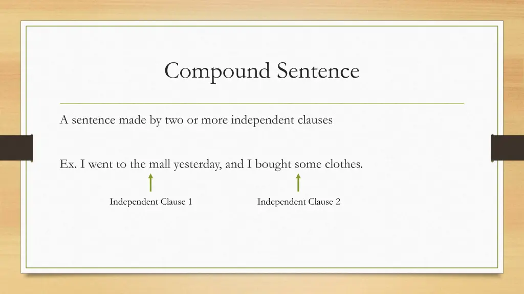 compound sentence