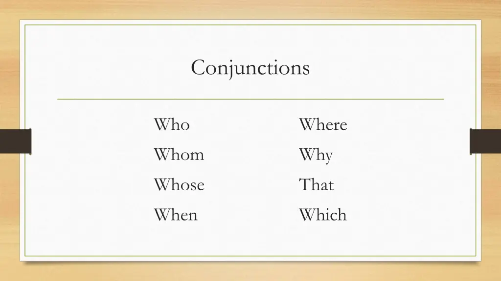 conjunctions