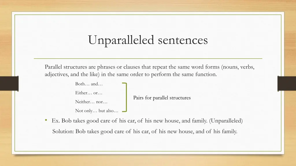 unparalleled sentences