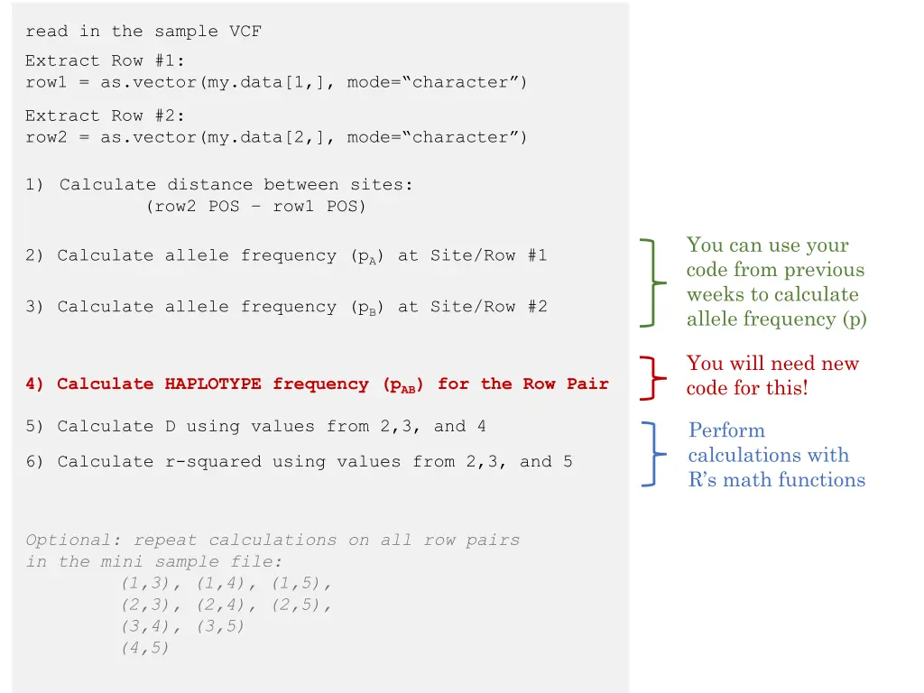 read in the sample vcf