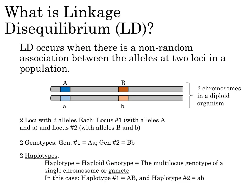 what is linkage disequilibrium ld ld occurs when
