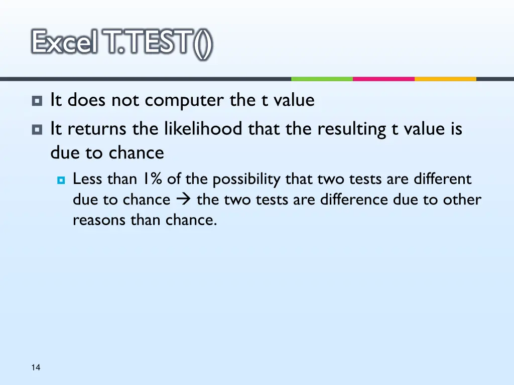excel t test