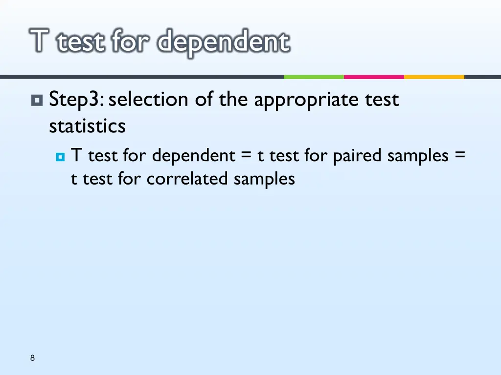 t test for dependent 5