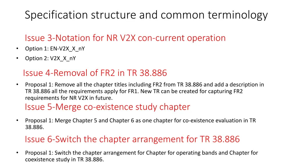 specification structure and common terminology 1
