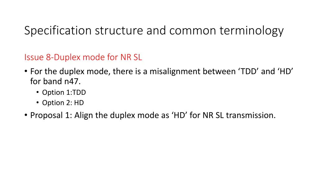 specification structure and common terminology 3