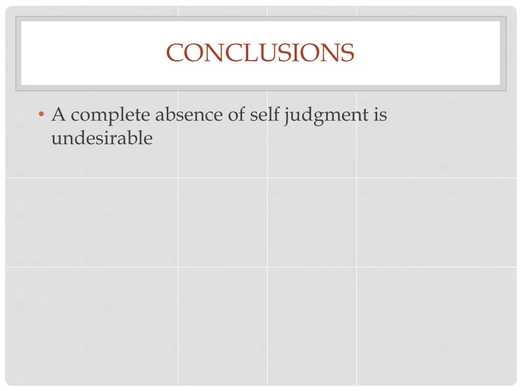 conclusions