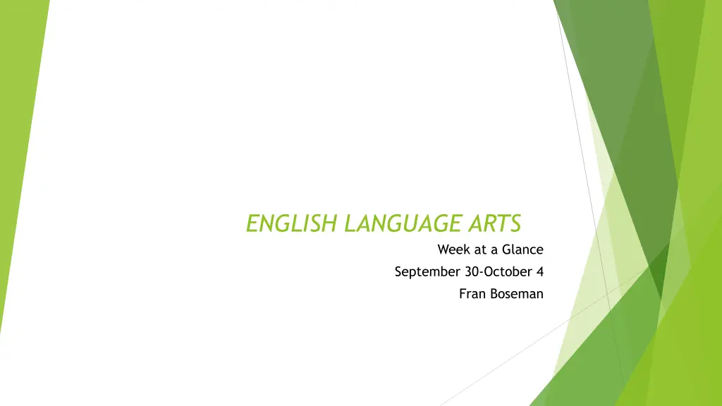 english language arts