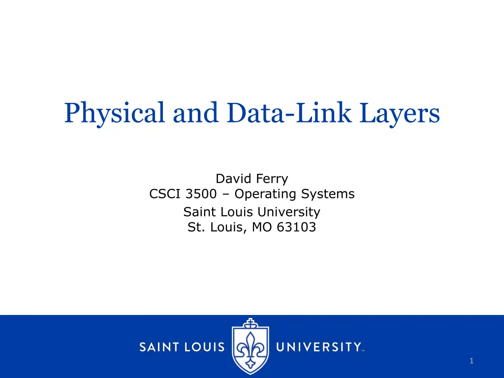 physical and data link layers