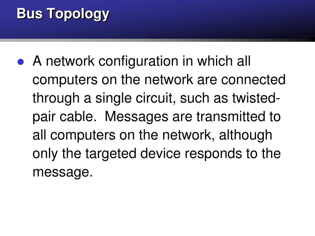 bus topology