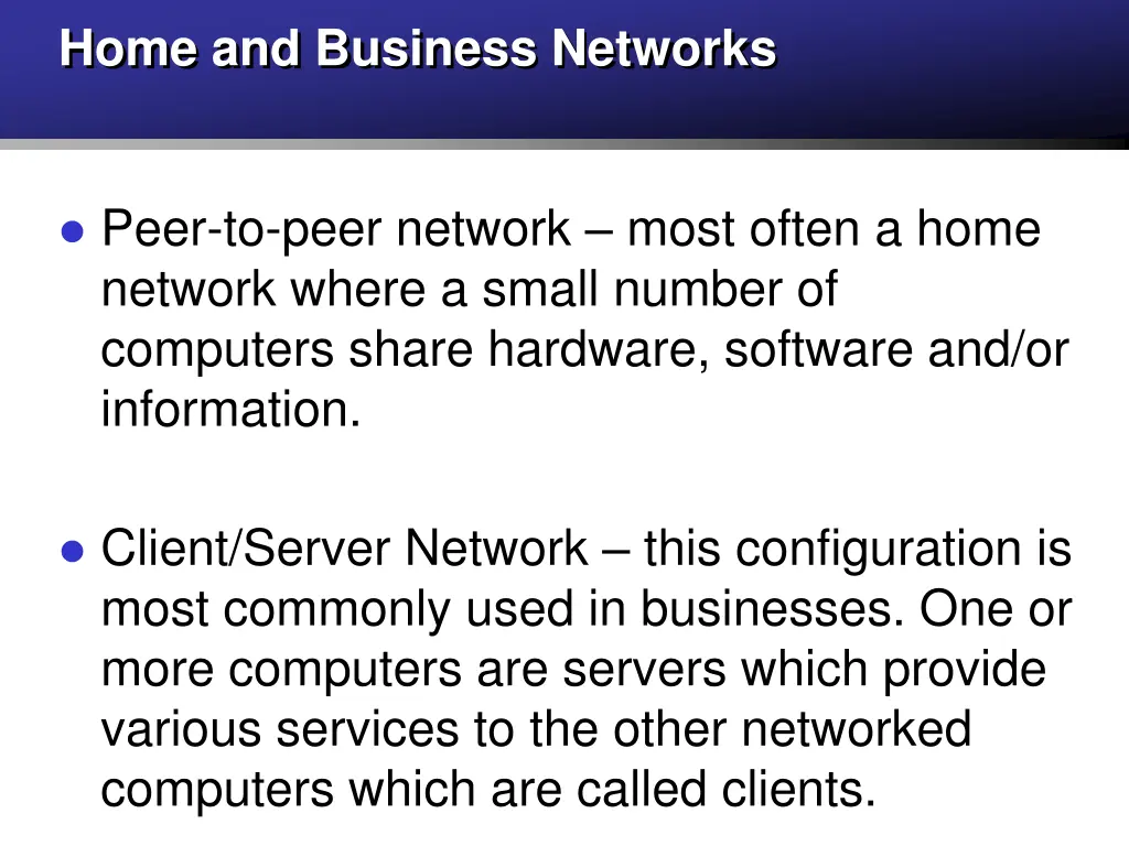 home and business networks