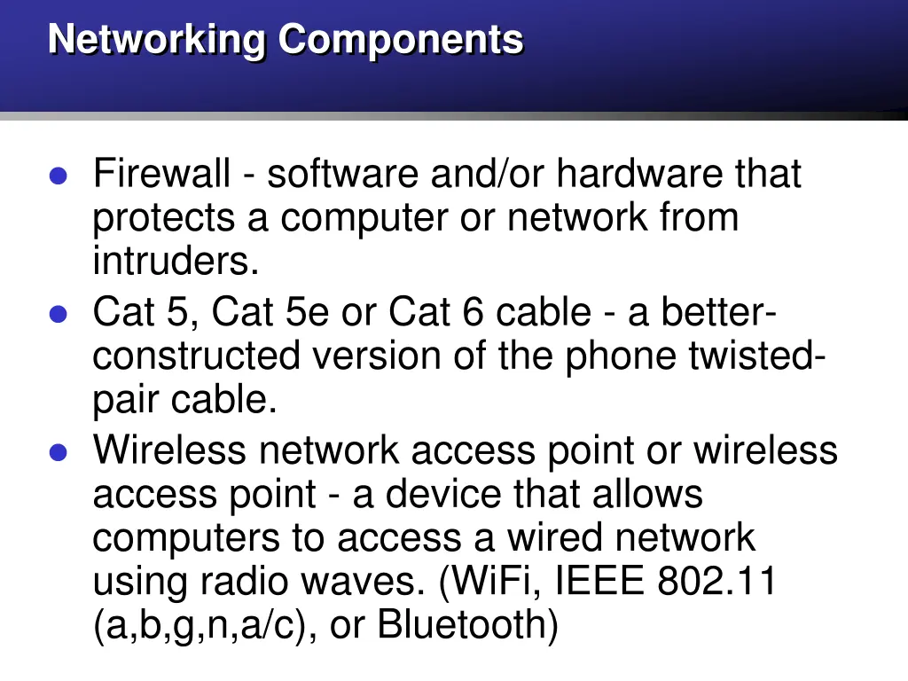 networking components 4
