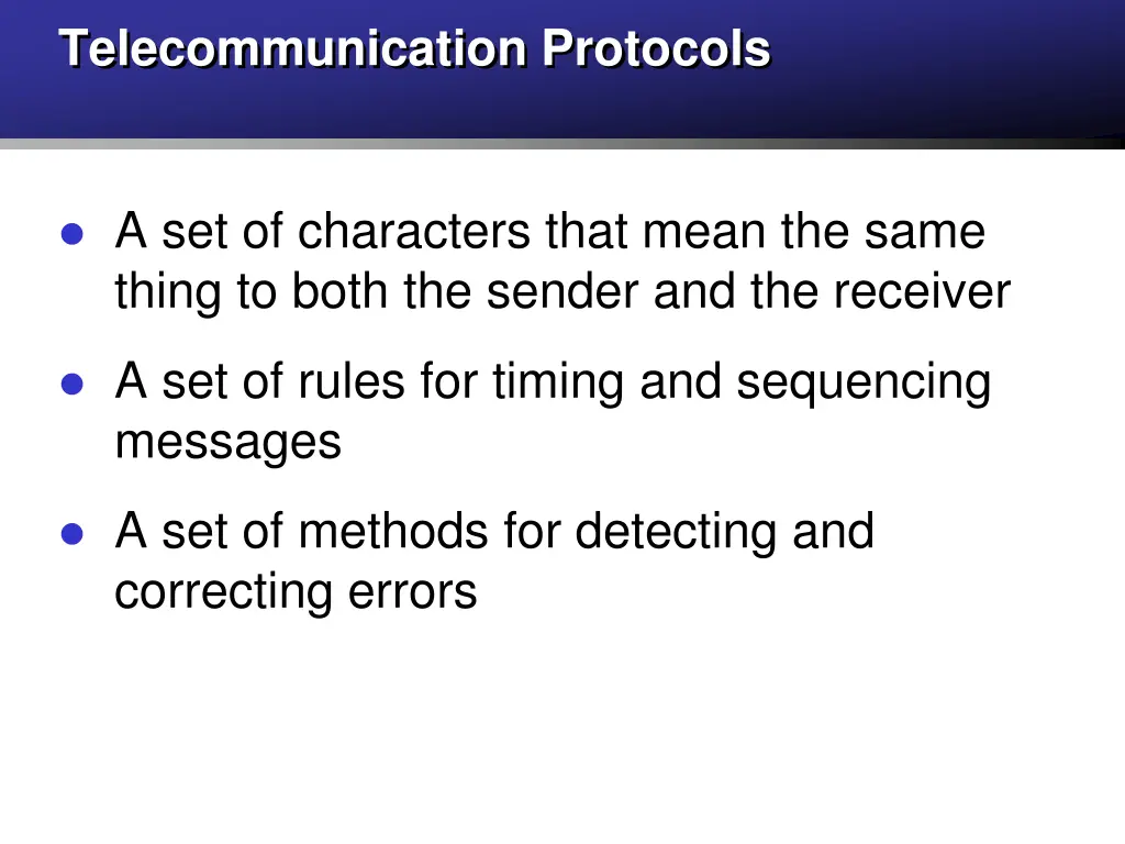telecommunication protocols 1