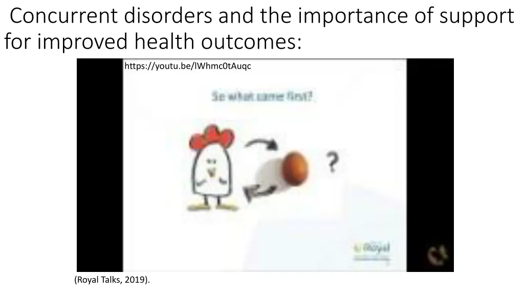 concurrent disorders and the importance