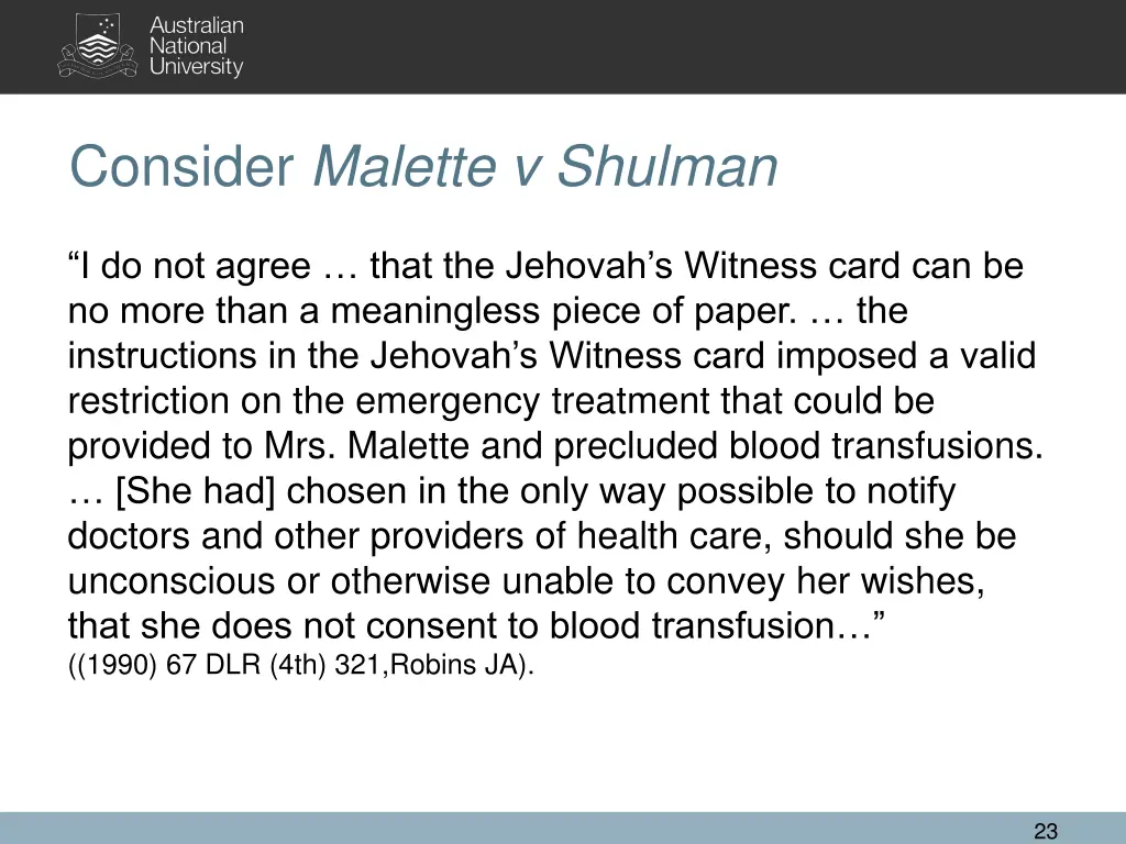 consider malette v shulman