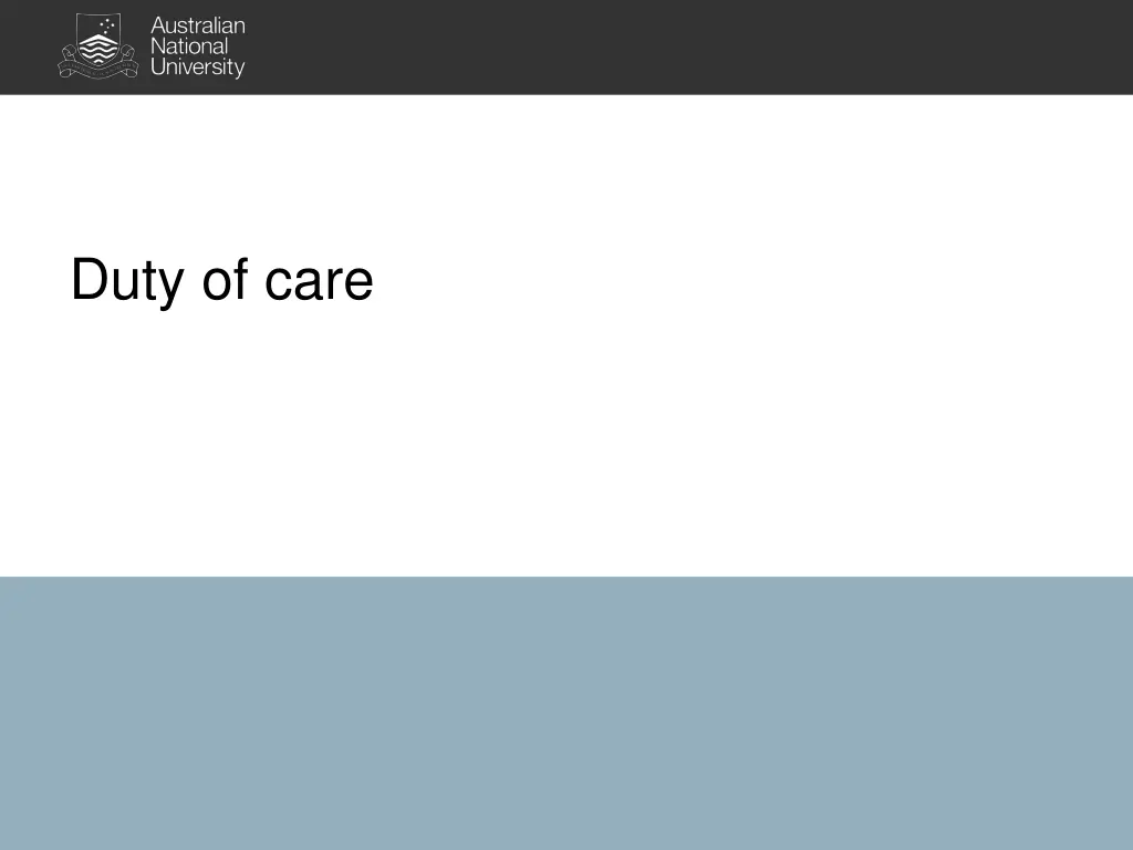 duty of care