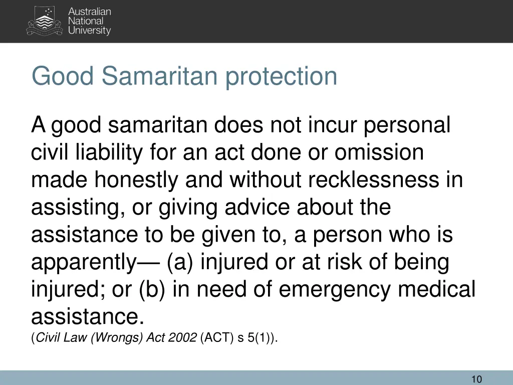 good samaritan protection 1