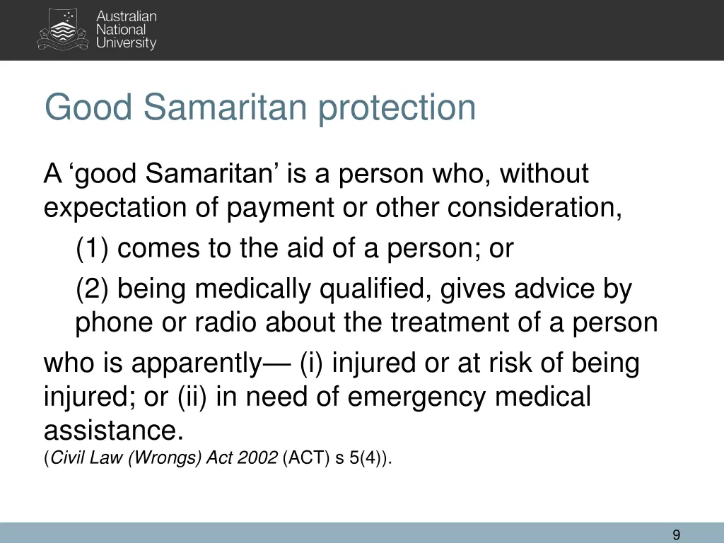 good samaritan protection