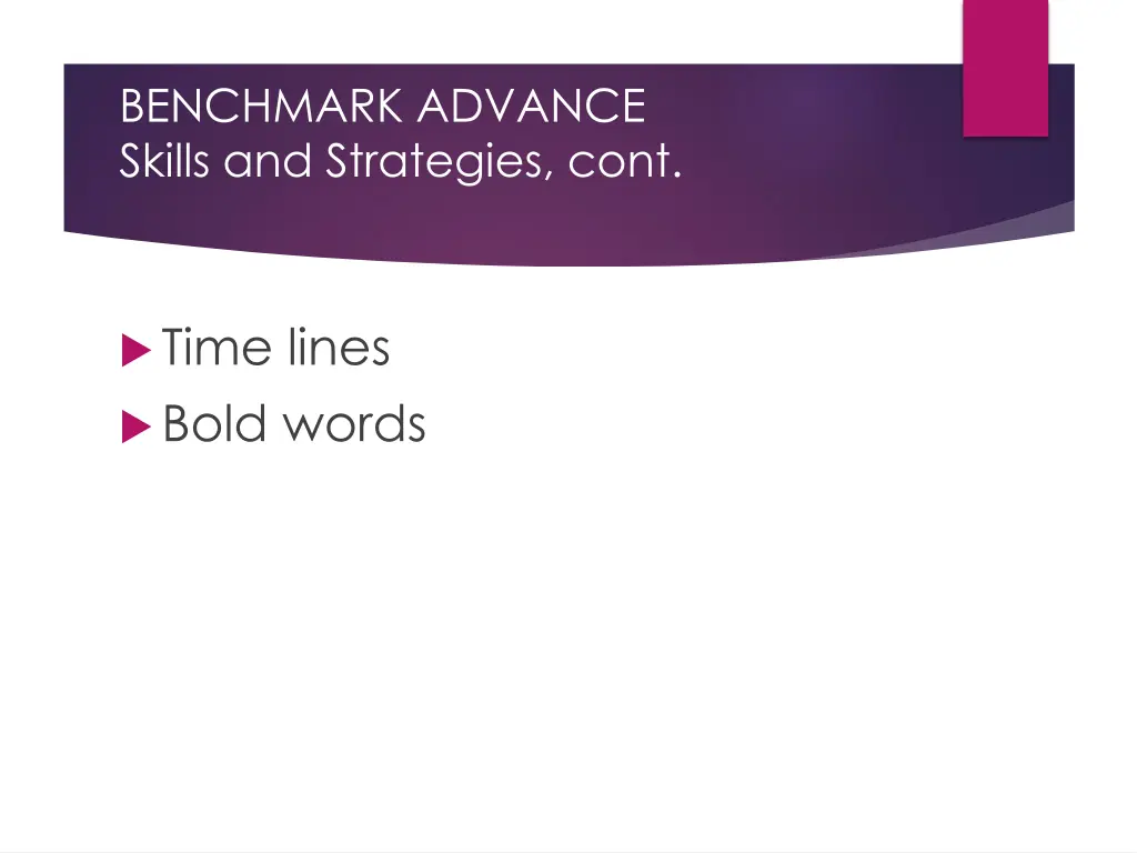 benchmark advance skills and strategies cont 2