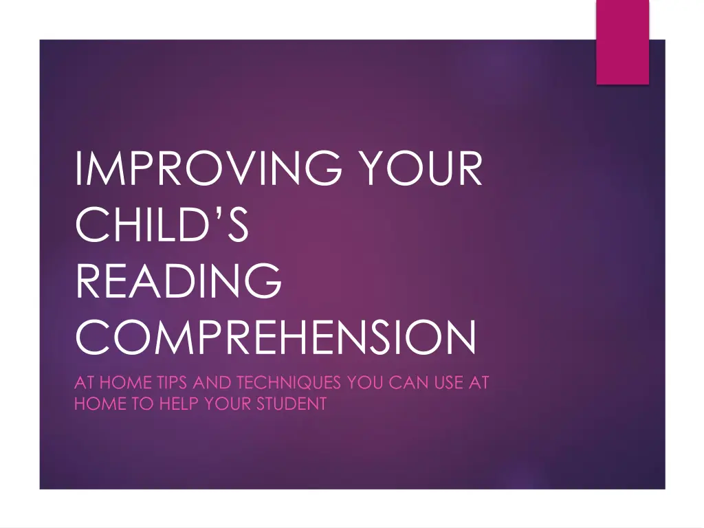 improving your child s reading comprehension