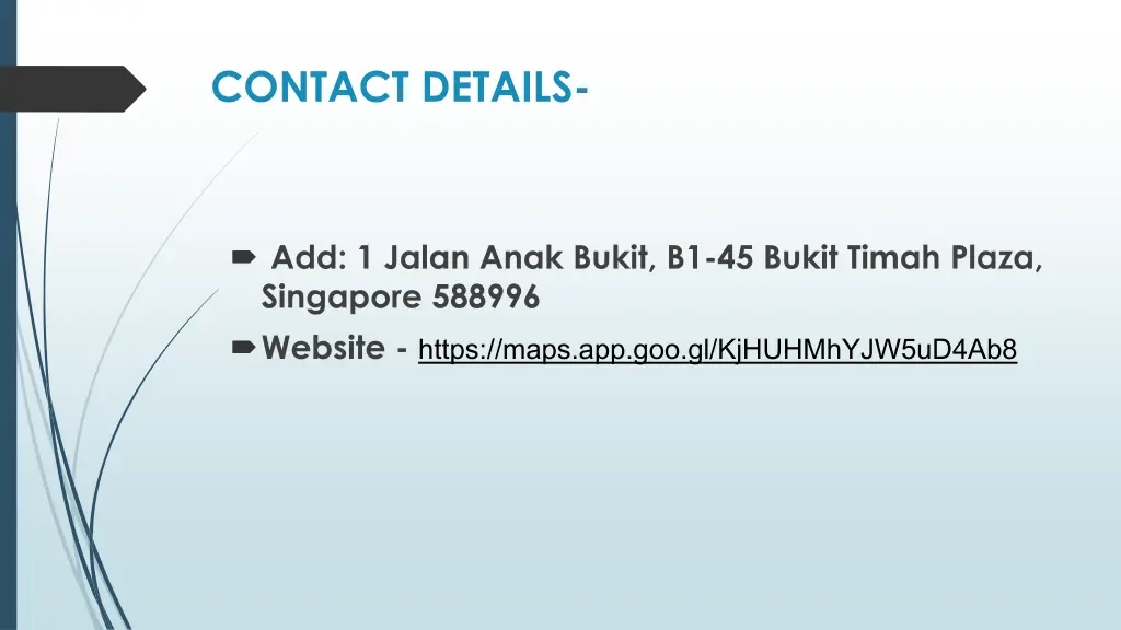 contact details