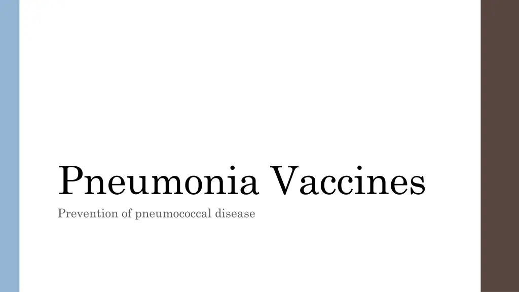 pneumonia vaccines prevention of pneumococcal