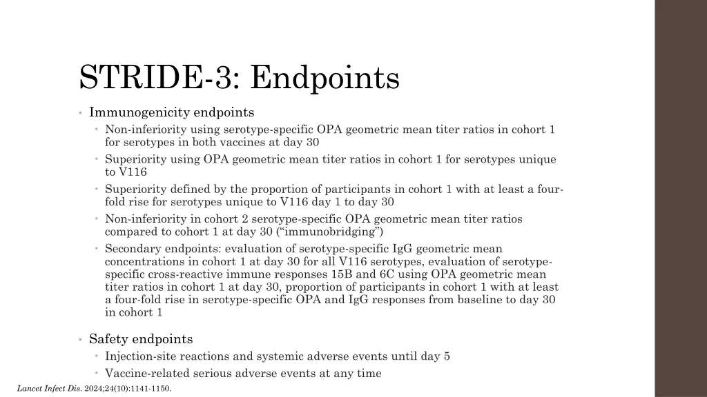 stride 3 endpoints