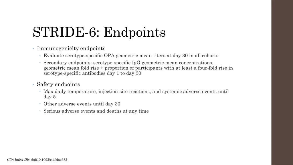 stride 6 endpoints