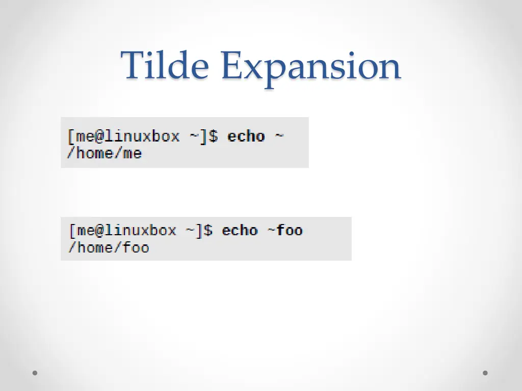 tilde expansion