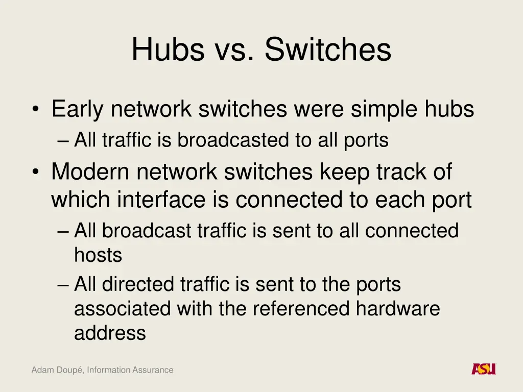 hubs vs switches