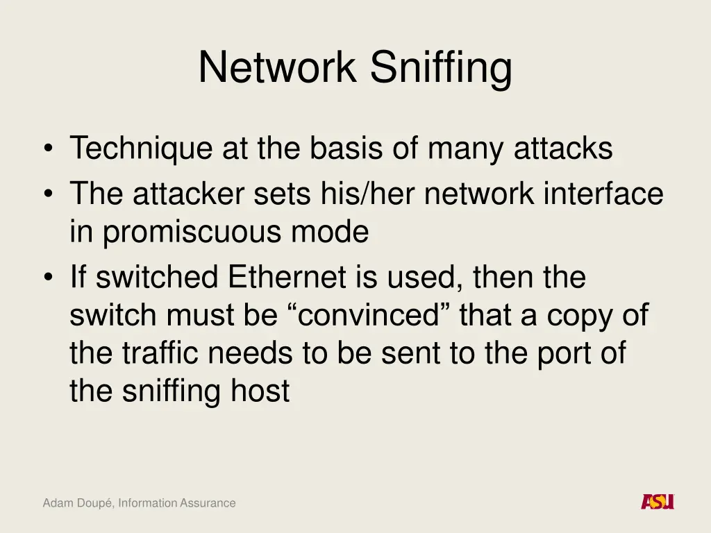 network sniffing