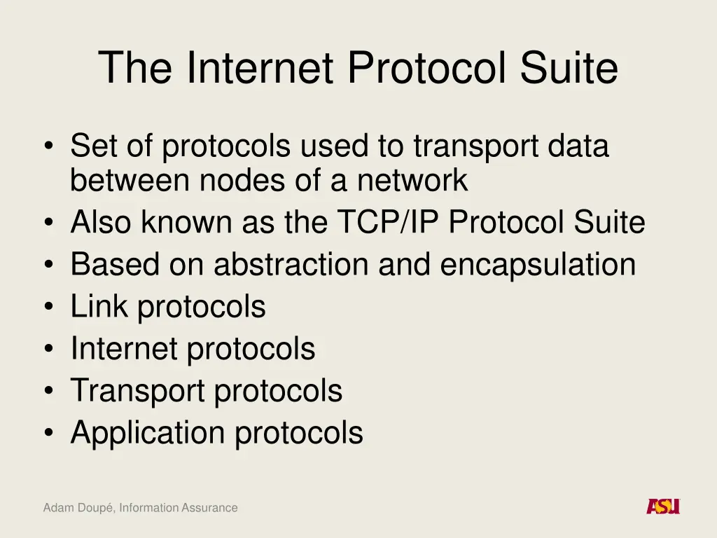 the internet protocol suite