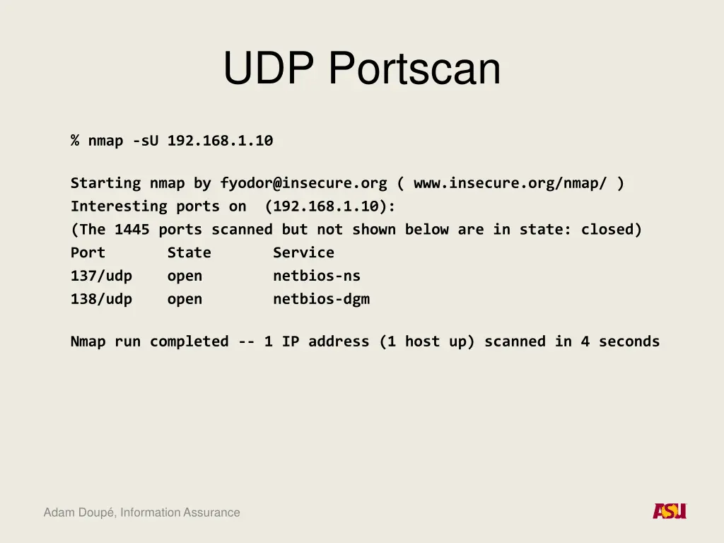 udp portscan 1
